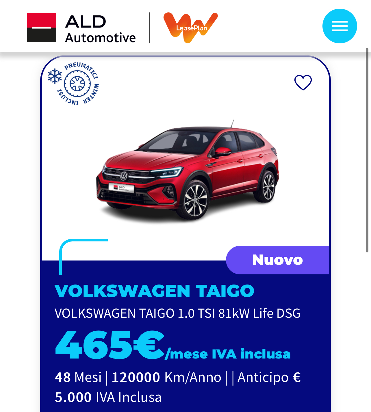 VW Taigo:il noleggio innovativo di ALD Automotive e LeasePlan