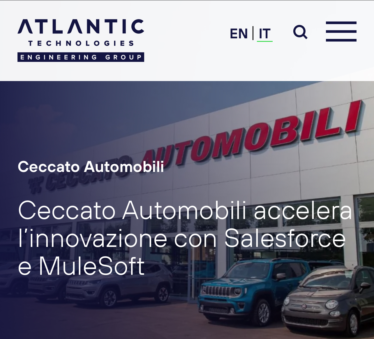 Ceccato Automobili con Salesforce e MuleSoft grazie a Atlantic Technologies.