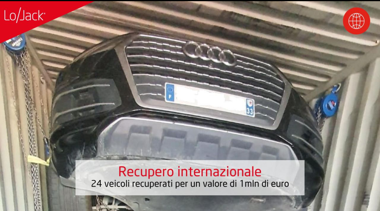 L’efficacia LoJack: 24 auto recuperate con la rete internazionale