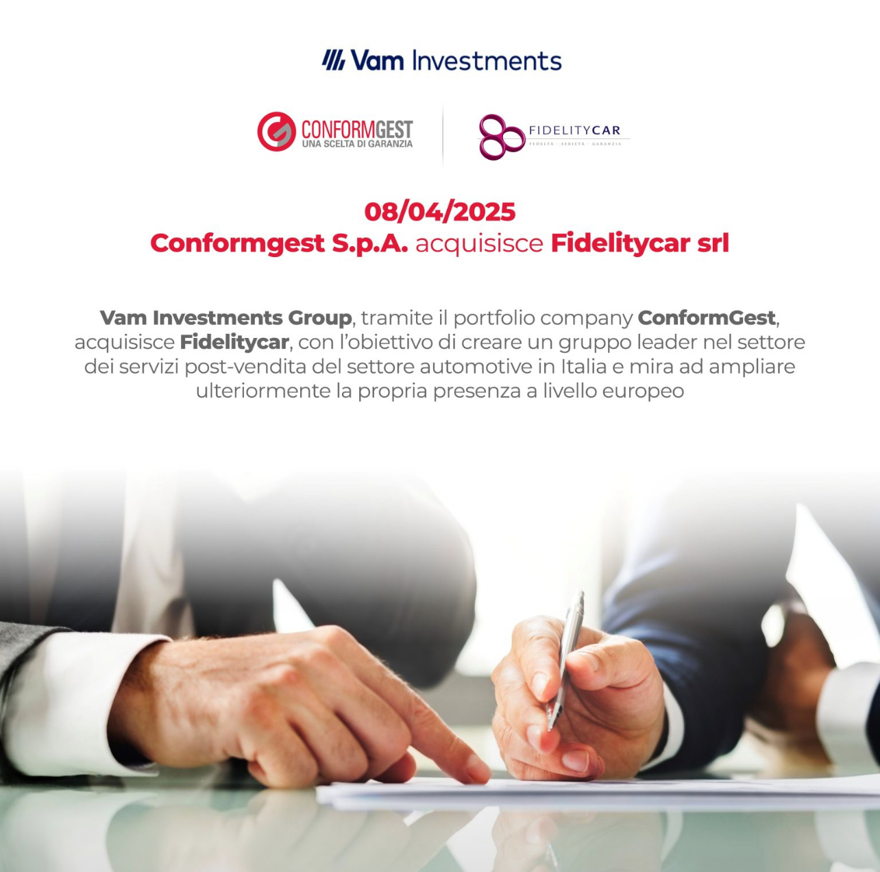 ConformGest acquisisce Fidelitycar