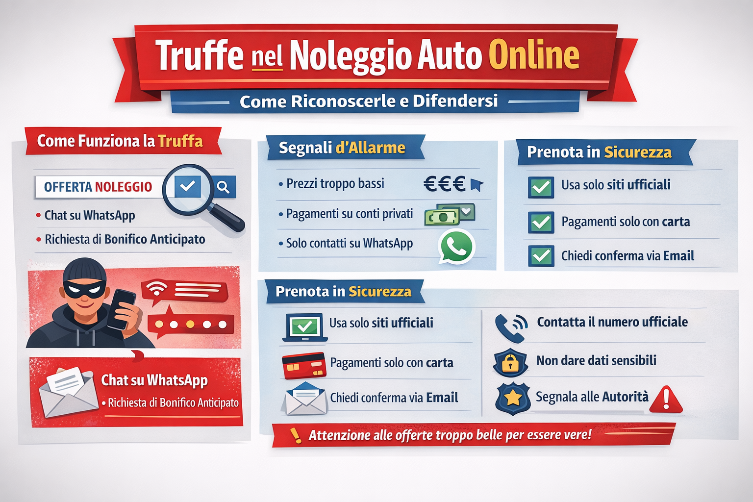 Autonoleggio e truffe online: l’allarme ANIASA e le strategie per proteggersi