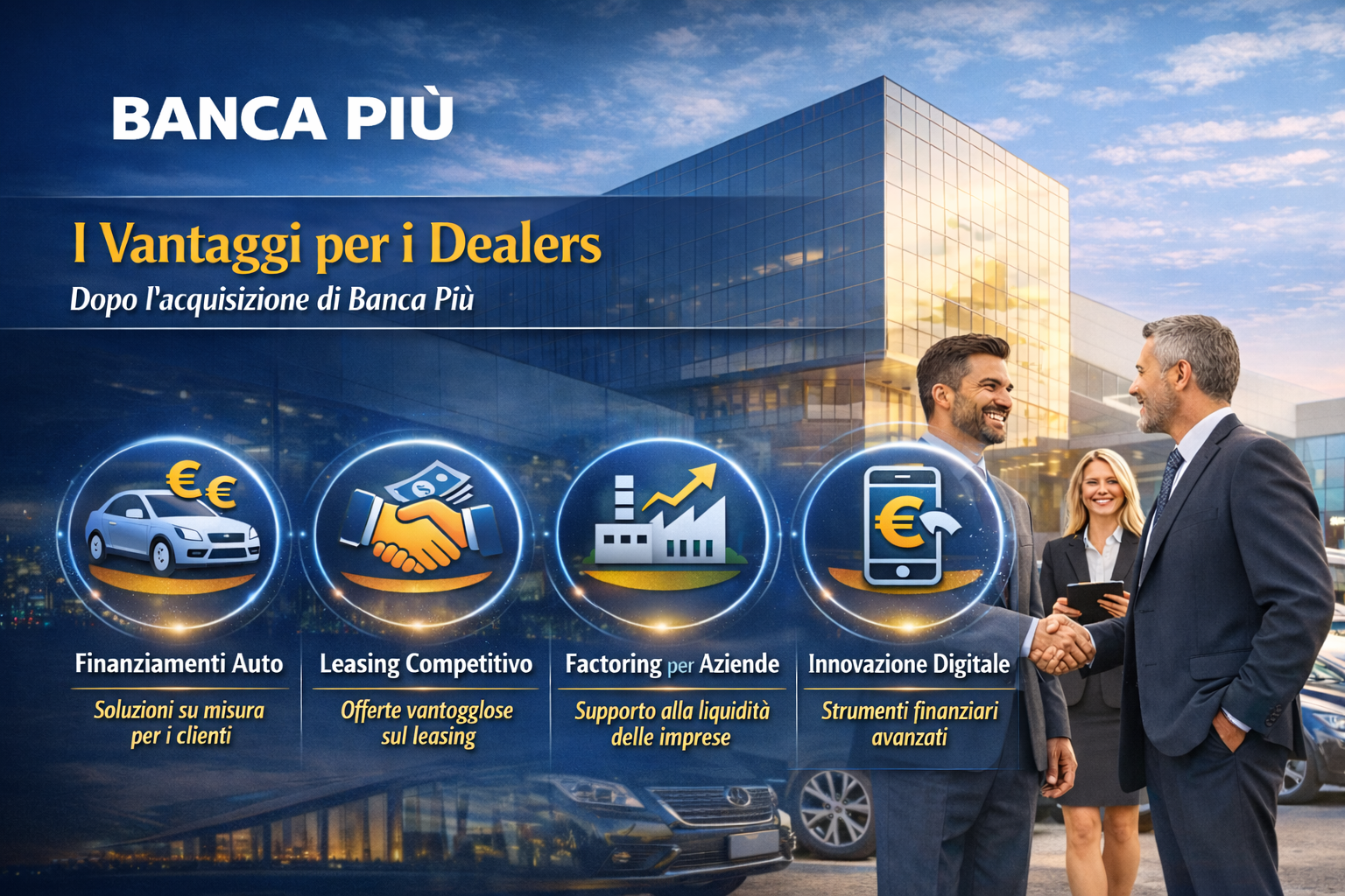 Nasce Banca Più: rafforza la finanza automotive